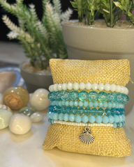 Fashionable Beaded Multilayer Bracelets with Elegant Charms