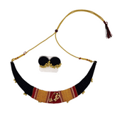 Elegant Khun Choker with round earrings