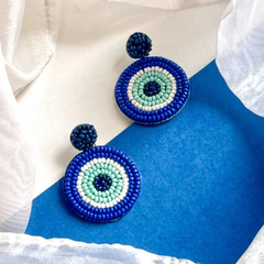 Mini Evil Eye Handmade Earrings