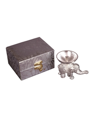 Elegant Silver Elephant Diya