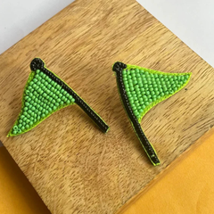 Green Flag Handmade Earrings
