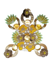 Zardosi Embroidery Decorative Rangoli with Tea-light holder