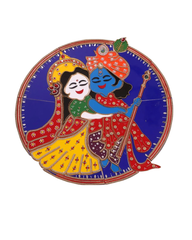 Acrylic Rangoli Design - Radha Krishna