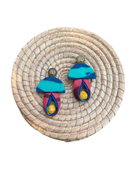 Mushroom Shaped Earrings with Drops