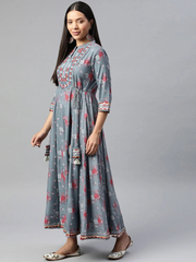 Graceful Anarkali Kurta in Floral Print