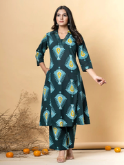 Chic Dark and Light Blue Kurta Outfit