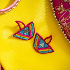 Khushi Diya Blue Handmade Earrings