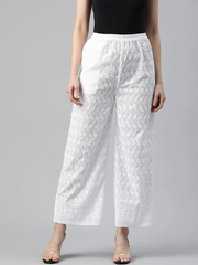 White Flattering Palazoo Pants for Women