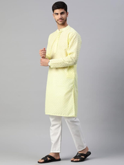 Lime Yellow Chikankari Kurta