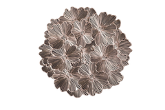 Set of 6 Floral Bloom Table Mats – Elegant Metallic Gold Flower Placemats