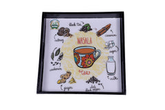 Set of 3 Wooden Trays – Masala Tea Theme