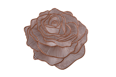 Set of 6 Rose-Shaped Table Mats - Gold