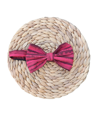 Charismatic Men's Red Battik Cotton Bow Tie