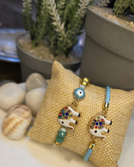 Bhaiyya Bhabhi Elephant Charm Rakhi Bracket