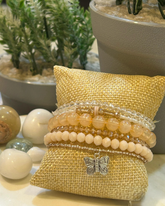 Fashionable Beaded Multilayer Bracelets with Elegant Charms