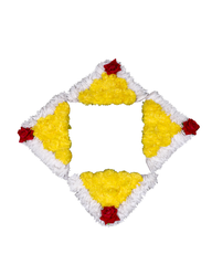 Flowers Petals Rangoli - Marigold and Jasmine