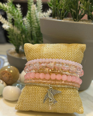 Fashionable Beaded Multilayer Bracelets with Elegant Charms