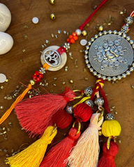 Bhaiyya Bhabhi OM and Ganesha Rakhi Bracelet