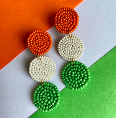 Tiranga Handmade Earrings