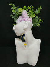 Exquisite Blue Semi Circle Earrings