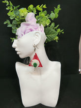 Fashionable Red Triangle Earrings