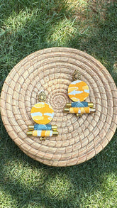 Circular Patterned Colourful Earrings