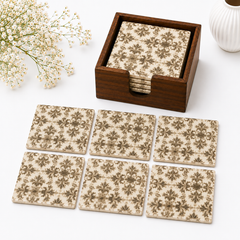Silver Bloom Mosaic Coaster - Set of 6