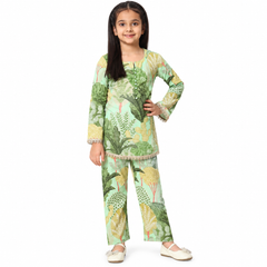Green Salwar Kurta Set Girls