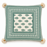 Green Floral Print Cushion cover