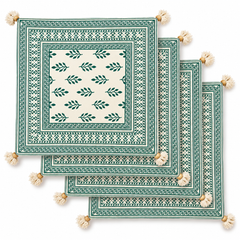 Green Floral Print Cushion cover