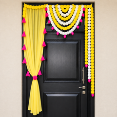 Fabric Drape Flower Toran for festive use
