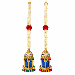 Handcrafted Jasmine and Rose Jharokha Hanging (Set of 2)
