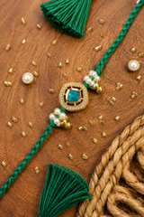 Emerald Kundan Rakhi