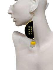 Exquisite Blue Semi Circle Earrings