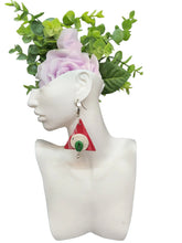 Fashionable Red Triangle Earrings