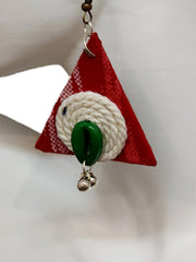 Fashionable Red Triangle Earrings