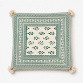 Green Floral Print Cushion cover