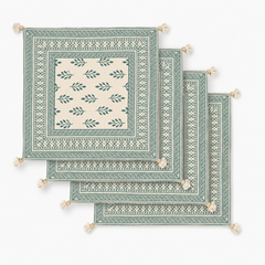 Green Floral Print Cushion cover