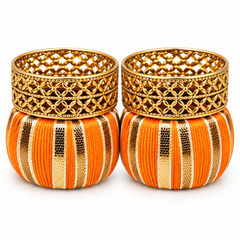 Decorative Gold Tealight Candle Holders – Set of 2