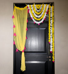 Fabric Drape Flower Toran for festive use