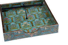 Serviette Tray – Vintage Floral Teal Design