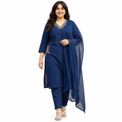 Elegant Navy Kurta Set