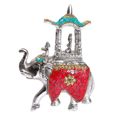 Silver Elephant Decorative Chariot