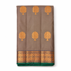 Royal Purple Gadwal Silk Saree with Gold Border