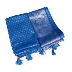 Royal Blue Silk Saree with Silver Zari Weaving