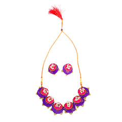 Violet Bloom Necklace Set