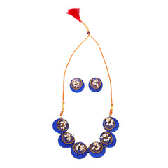 Sapphire Bloom Necklace Set