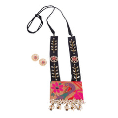 Peacock Muse Paithani Necklace Set