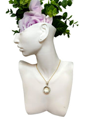 Simple Prasolite Silver Pendant