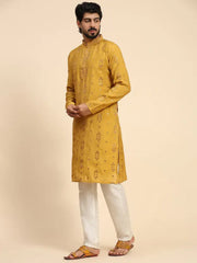 Yellow Mirrorwork Kurta